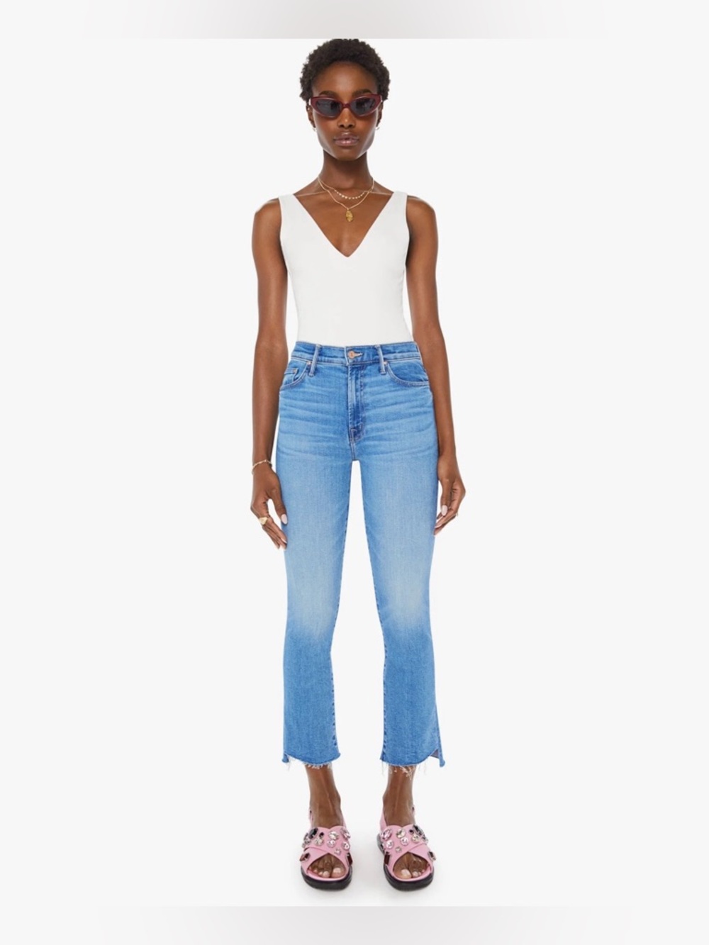 NWOT Mother The Insider Crop Step Fray~ Hey Sun - Picture 4 of 5